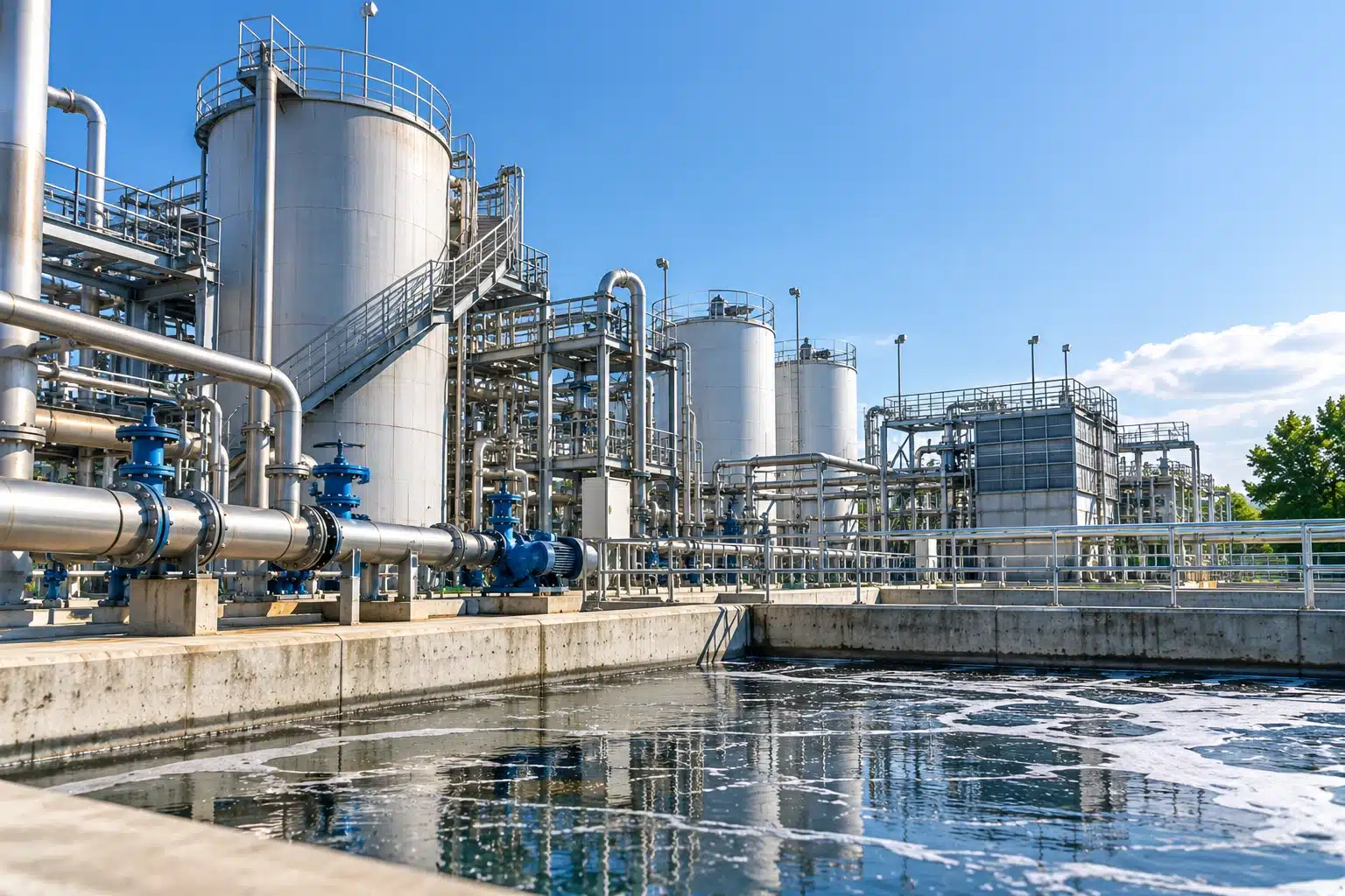 Sistema industrial de tratamiento de aguas residuales