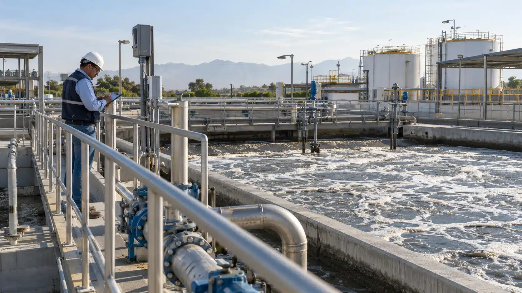 Planta de tratamiento de aguas residuales para uso industrial